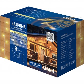 Гирлянда UNIEL ULD-B6007-200/STK WARM WHITE IP44 Гирлянда UNIEL ULD-B6007-200/STK WARM WHITE IP44