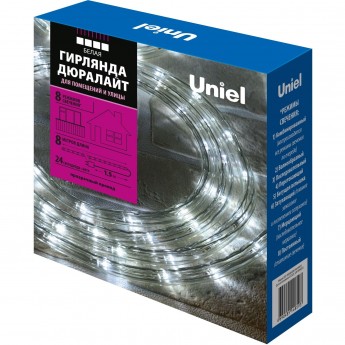 Гирлянда UNIEL ULD-D50 8M/С08 IP44 WHITE Гирлянда UNIEL ULD-D50 8M/С08 IP44 WHITE