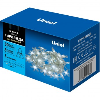 Гирлянда UNIEL ULD-S0500-050/DTA WHITE IP20 SNOWFLAKES-2 Гирлянда UNIEL ULD-S0500-050/DTA WHITE IP20 SNOWFLAKES-2