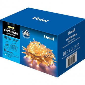 Гирлянда UNIEL ULD-S1000-120/SWK WARM WHITE IP67 Гирлянда UNIEL ULD-S1000-120/SWK WARM WHITE IP67