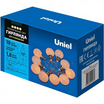 Гирлянда UNIEL ULD-S1800-010/STB/3AA WARM WHITE IP20 BULBS Гирлянда UNIEL ULD-S1800-010/STB/3AA WARM WHITE IP20 BULBS