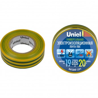Изоляционная лента UNIEL UIT-135P 20/19/01 YGR