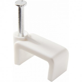 Пластиковая скоба UNIEL UCC-S18 White 100 POLYBAG для плоских кабелей