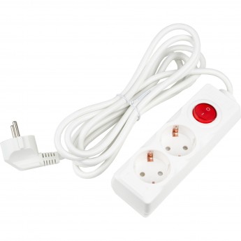 Удлинитель UNIEL S-GCU2-3B WHITE серии Ultra, шнур 3м., 2 гнезда, 16A, с/з Удлинитель UNIEL S-GCU2-3B WHITE серии Ultra, шнур 3м., 2 гнезда, 16A, с/з